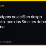 NFL: Rodgers no está en riesgo inmediato, pero los Steelers deben reaccionar