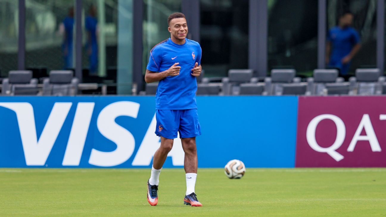 Kylian Mbappé se ausenta del entrenamiento de Francia por un cuadro gripal