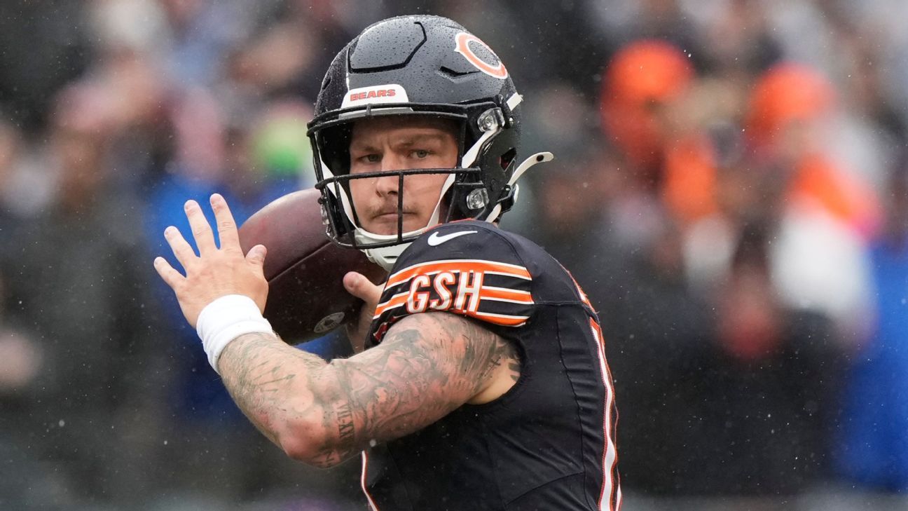Crisis en la posición de QB: Tyson Bagent entra en protocolo de conmoción